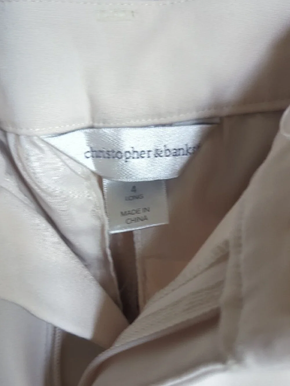 Christopher & Banks Cream Women's Dress Pants